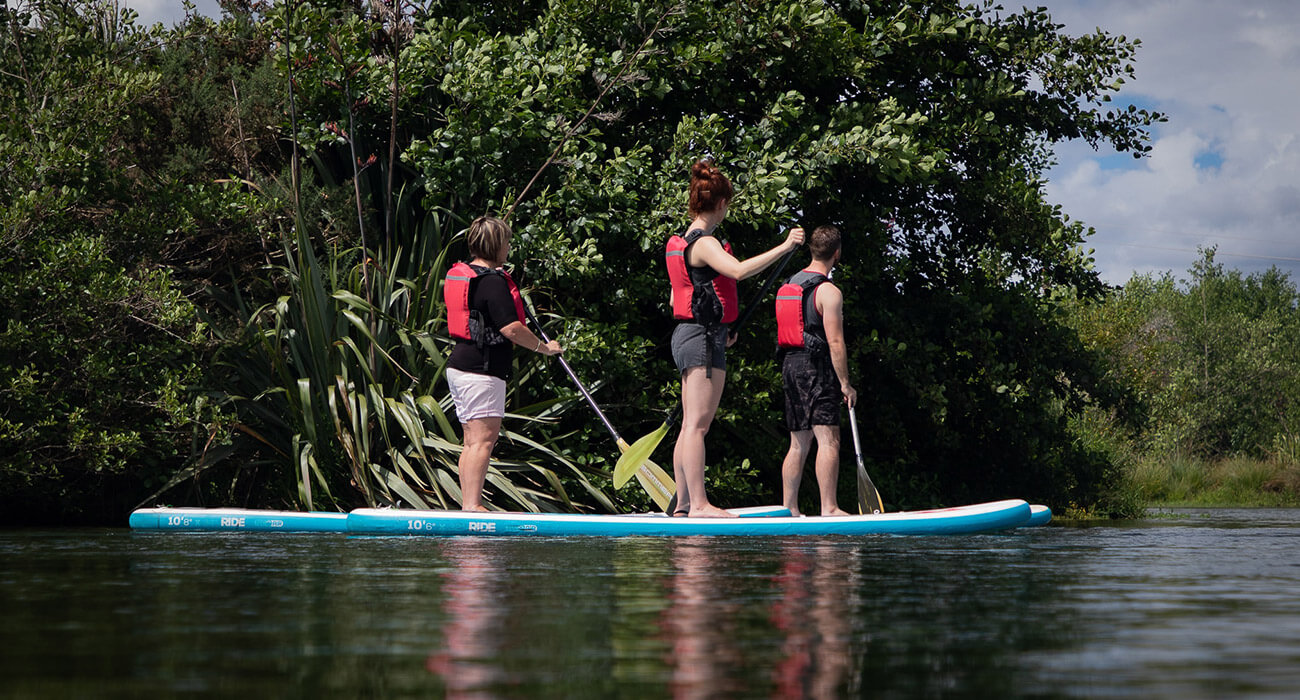 Cruising SUP in Rotorua New Zealand