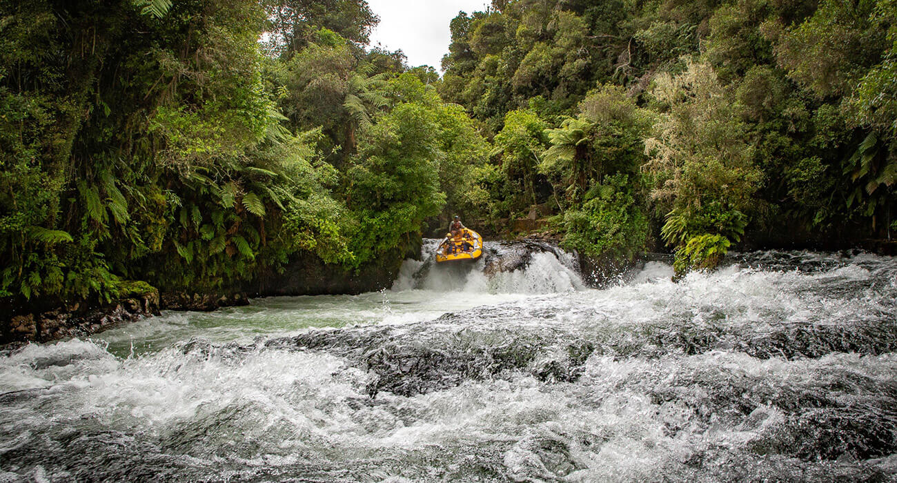 Rafting in Rotorua Powerhouse waterfall Cheap rafting